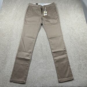 Deus Ex Machina Ford Pant 29x32 Tan Washed Sand Brown Slim Fit Chino